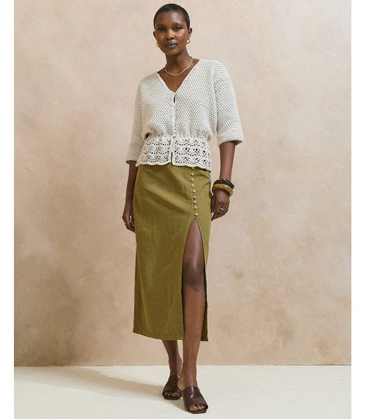 Haakpatroon Damesvest met aansnoer koordje in de taille