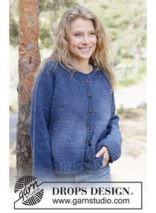 Naadloos gebreid vest met raglan welke van boven naar beneden