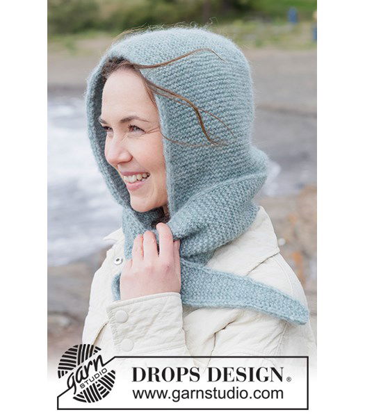 Breipatroon Trendy Mutssjaal in Ribbelsteek met Punnikrand in DROPS Air