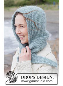 Trendy Mutssjaal in Ribbelsteek met Punnikrand in DROPS Air