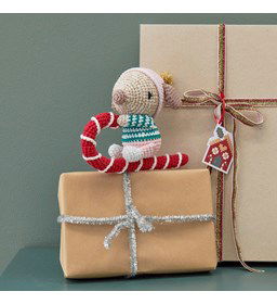 Hond met zuurstok gemaakt van Rico Ricorumi Twinkly Twinkly