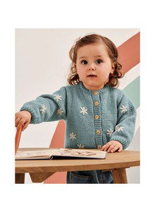 Meisjesvest met geborduurde bloemen