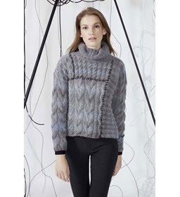 Damestrui gemaakt van Lang Yarns Malou Light uni en color