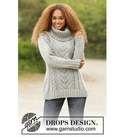 Dames trui met col gemaakt van Drops Nepal