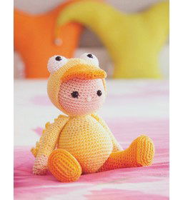 Eend Evy gemaakt van knopen