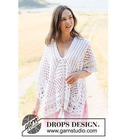Poncho gemaakt van Drops Bomull lin