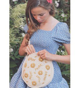 Ronde schoudertas. gemaakt van Durable Macrame