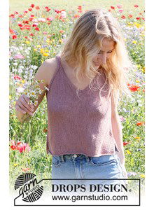 Damestop met smalle schouderbandjes.