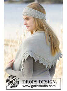 Gebreide omslagdoek en hoofdband