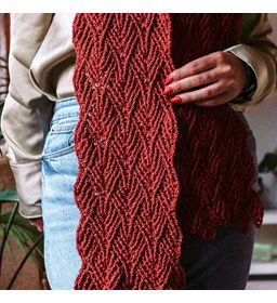 Art Deco sjaal gemaakt van boeken haken