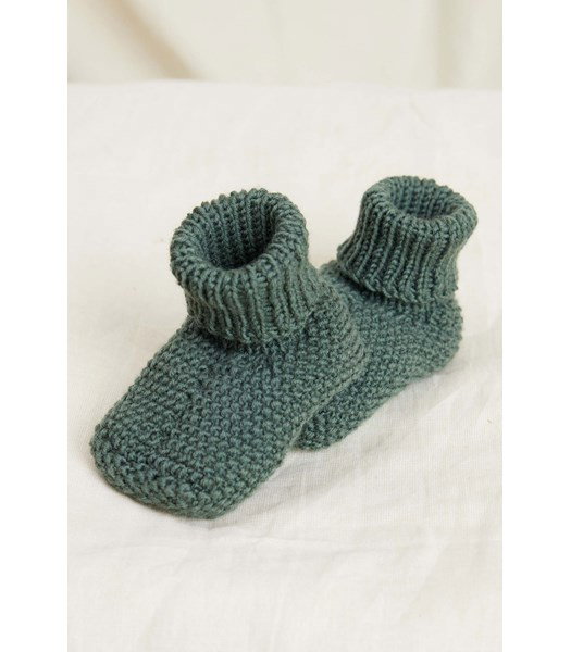 Breipatroon pantoffeltjes met dubbele boord