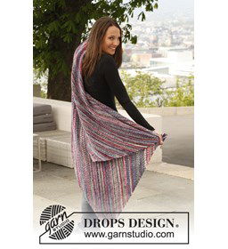 Gebreide deken  gemaakt van Drops Fabel