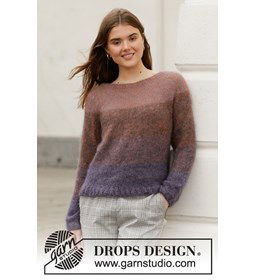 Trui voor dames gemaakt van Drops Kid Silk