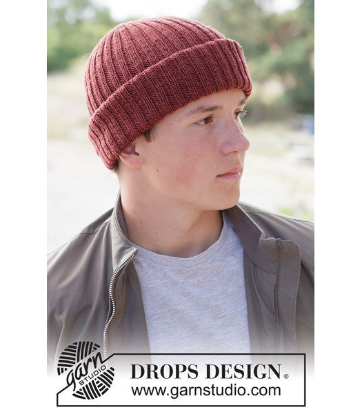 Breipatroon hipstermuts voor heren in boordsteek