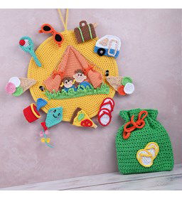 Gehaakte Vakantie Aftelkalender gemaakt van Lijm gips klei