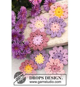Gehaakte aster gemaakt van Drops Paris