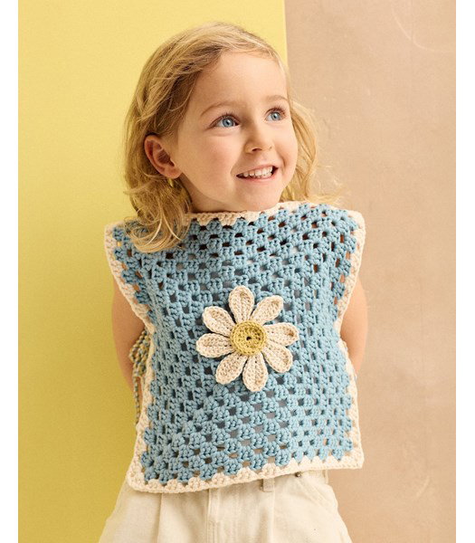 Haakpatroon frontje met bloem