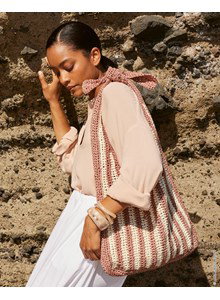 shopper met streeppatroon