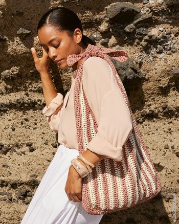 shopper met streeppatroon