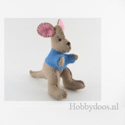 Kleine kangoeroe gemaakt van kraaltjes klein - rocailles - beads