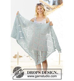 Omslagdoek gemaakt van Drops Melody