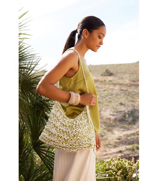 Breipatroon grof gebreide tas