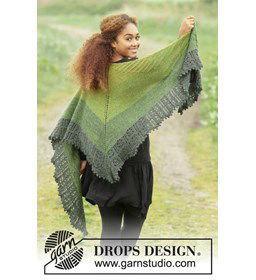 Omslagdoek gemaakt van Drops Alpaca