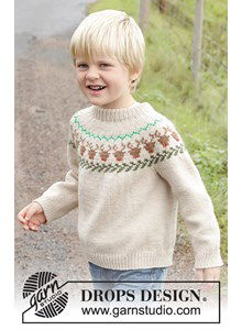 Kindertrui met kerstpatroon