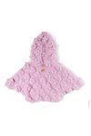 Breipatroon hoodie met noppenpatroon van andere kant