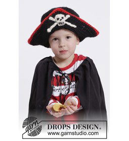 Piratenmuts met schedel  gemaakt van Drops Snow - Eskimo