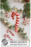Haakpatroon Gehaakte tweekleurige suikerstok voor Kerst van andere kant