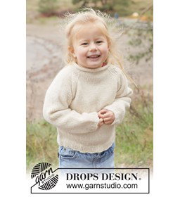 kindertrui met raglan van zachte DROPS Alpaca gemaakt van Drops Alpaca