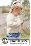 Breipatroon kindertrui met raglan van zachte DROPS Alpaca van andere kant