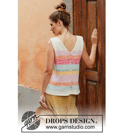 Dames top gemaakt van Drops Safran