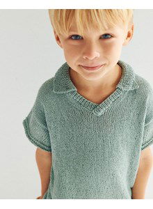 T-shirt met reverskraag en V-hals