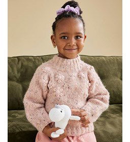 Kindertrui met brede halsboord