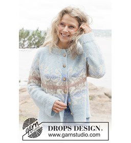 Winter Swirl Cardigan gemaakt van Drops Air