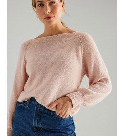 Damestrui met rechte hals gemaakt van Phildar Phil Caresse