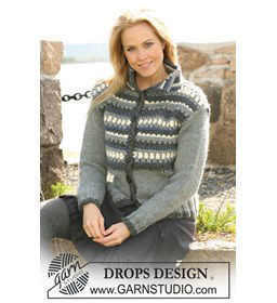 Vest gemaakt van Drops Snow - Eskimo