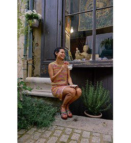 Kort rokje voor dames gemaakt van Lang Yarns Lisboa