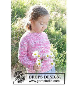 Aardbeien Regen Trui  gemaakt van DROPS Flora