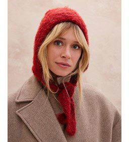 Muts met striksluiting gemaakt van Phildar Phil Beaugency