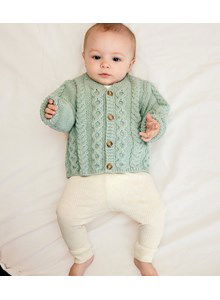 Babyvestje met verschillende kabelpatronen