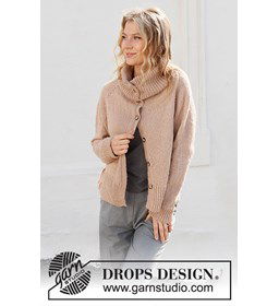 Damesvest gemaakt van Drops Alpaca