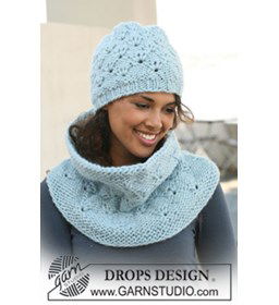 gebreide DROPS muts en halswarmer 