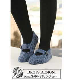 DROPS sloffen in boordsteek van Eskimo.