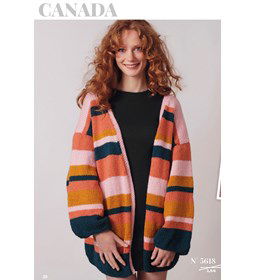 Damesvest gemaakt van Lammy Yarns Canada