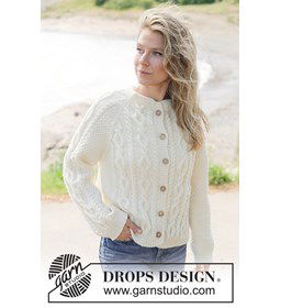 Snowbound Romance Cardigan gemaakt van knopen