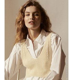 Korte damesspencer gemaakt van Lana Grossa Ecopuno