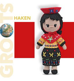 Pop vrouw klederdracht Peru gemaakt van Durable Cosy extra fine